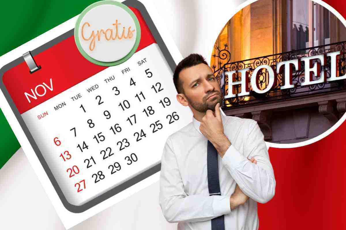 Vacanza gratis a novembre 