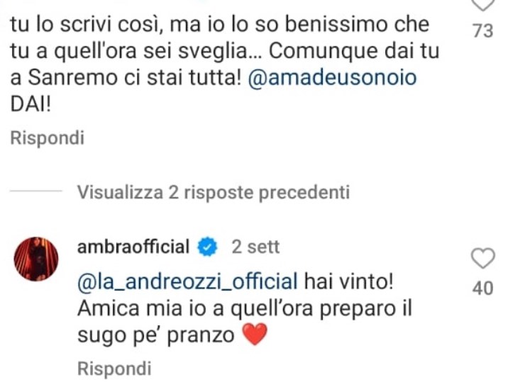 I fan spingono Ambra Angiolini verso Sanremo, Amadeus ci ripensa?