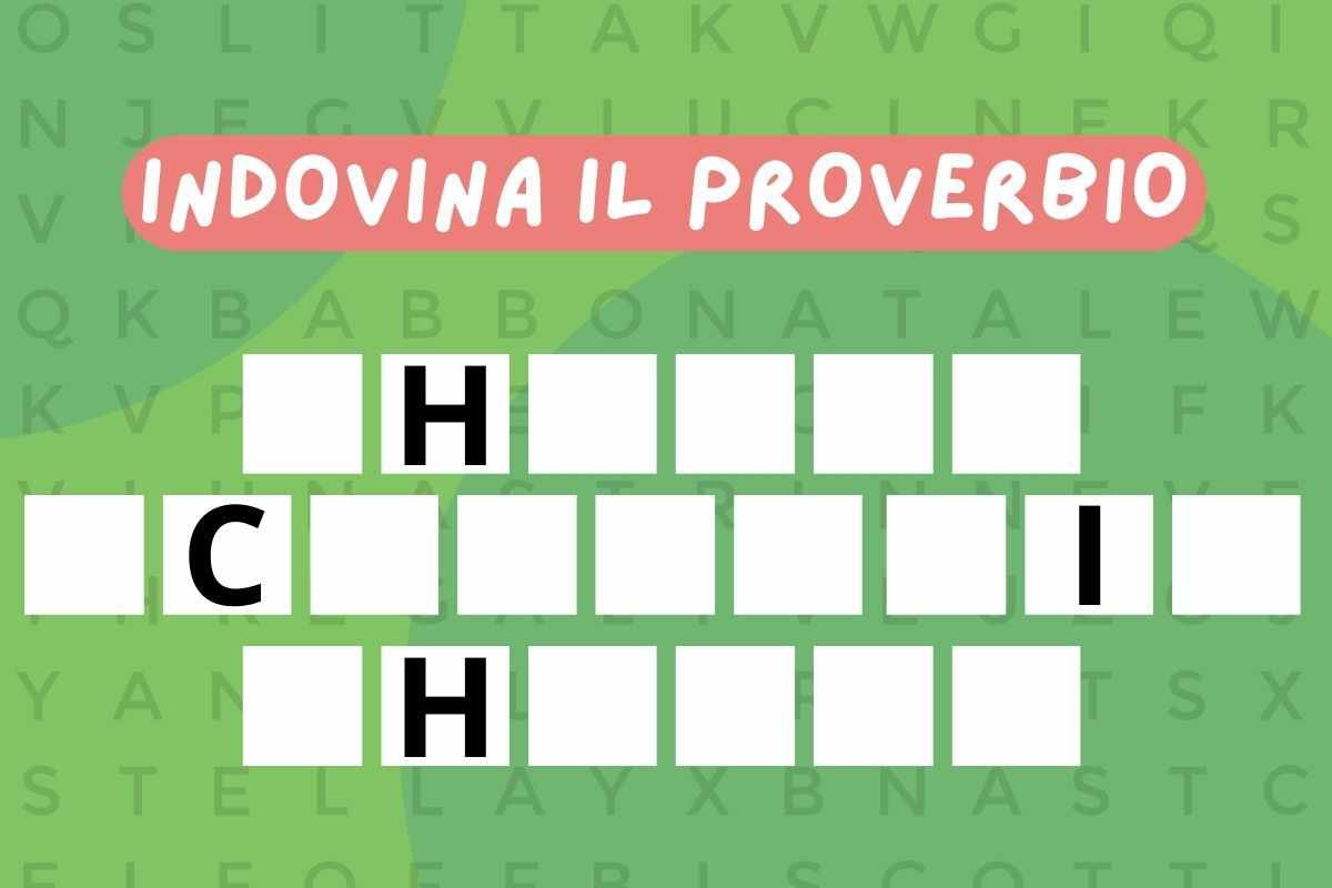 Indovina il proverbio in tempo