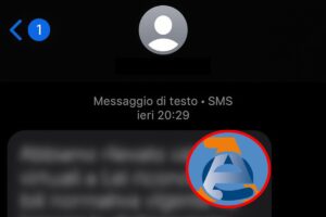 Un SMS inviato con il nome dell'Agenzia delle entrate