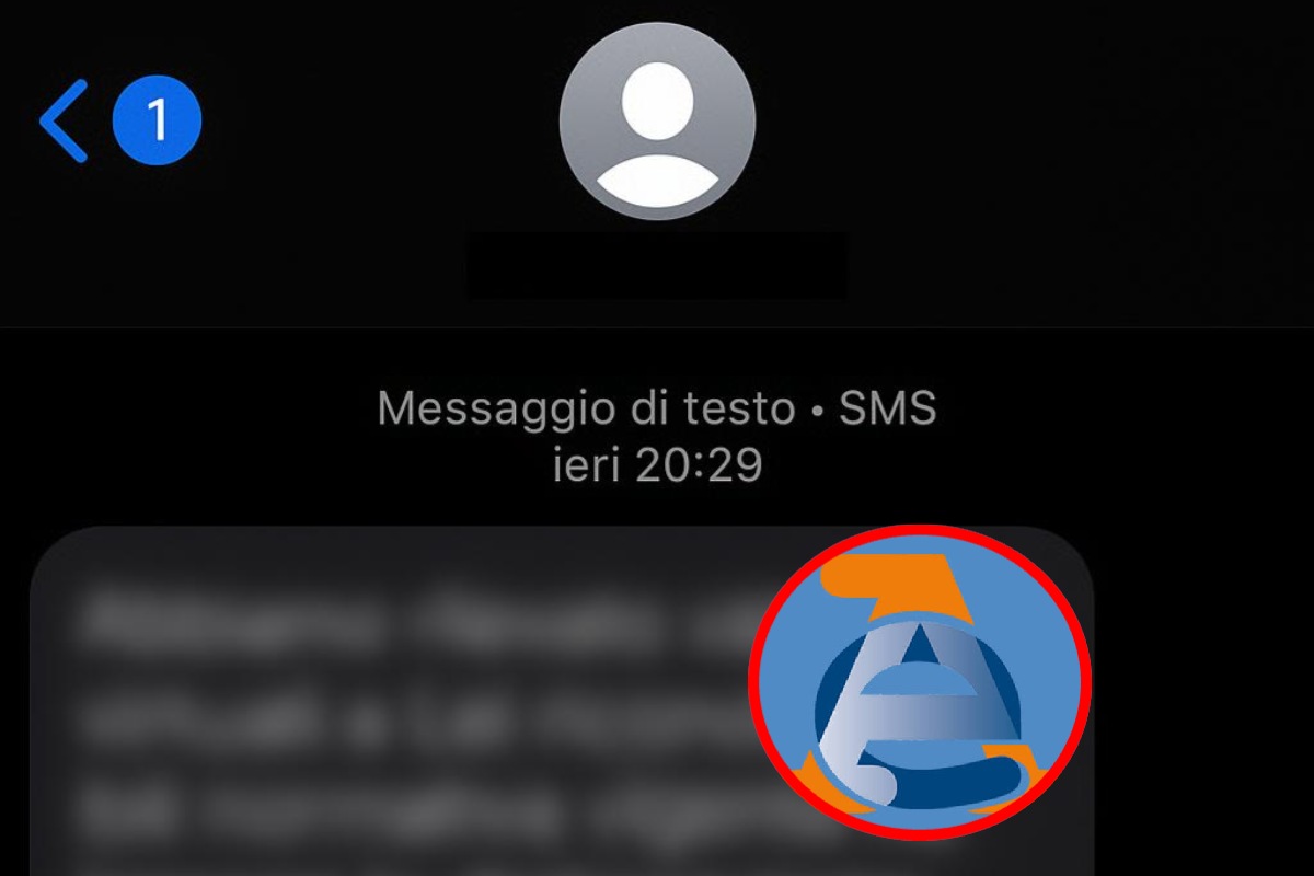 Un SMS inviato con il nome dell'Agenzia delle entrate