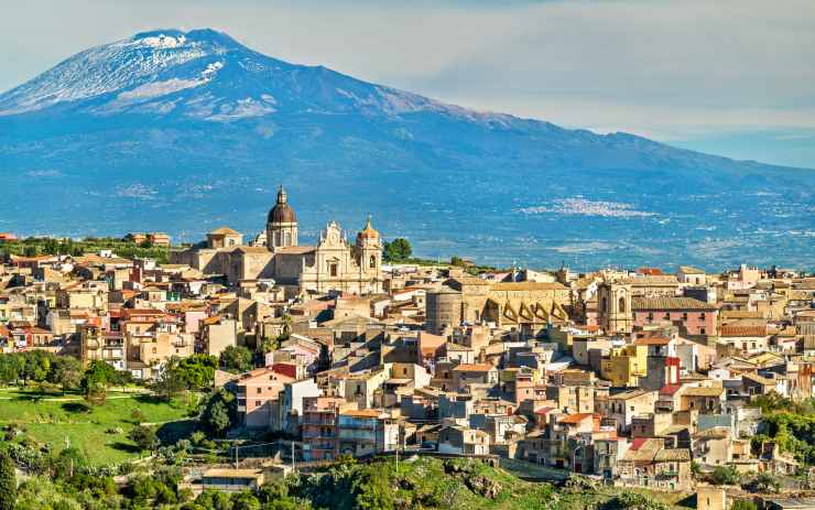 Borgo Militello in Val di Catania visto dall'alto