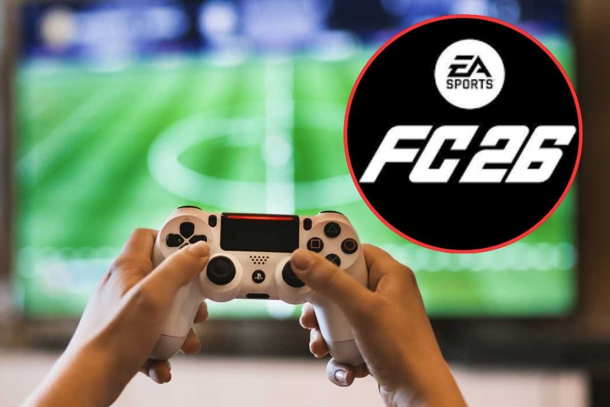 Mani con joystick, logo FC 26