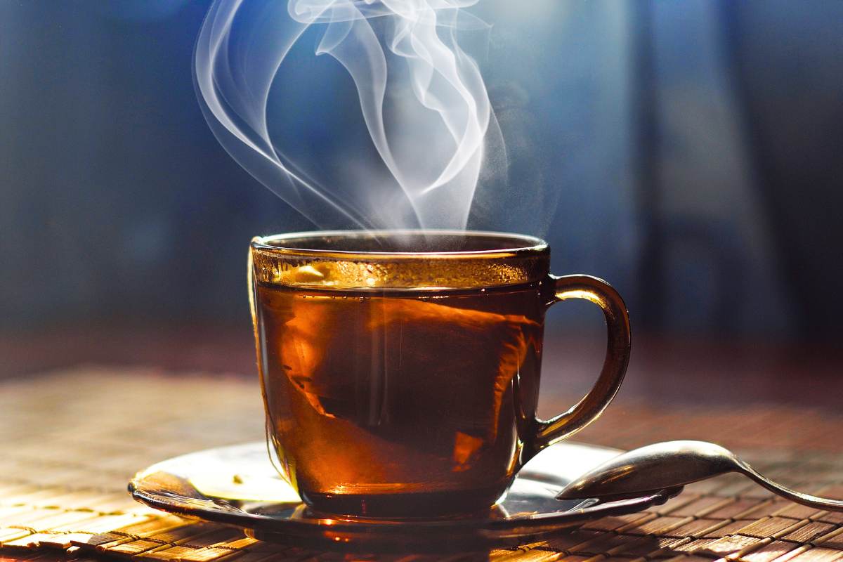 Tazza di tè in primo piano
