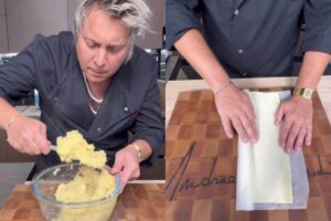 Andrea Mainardi cucina con pasta sfoglia