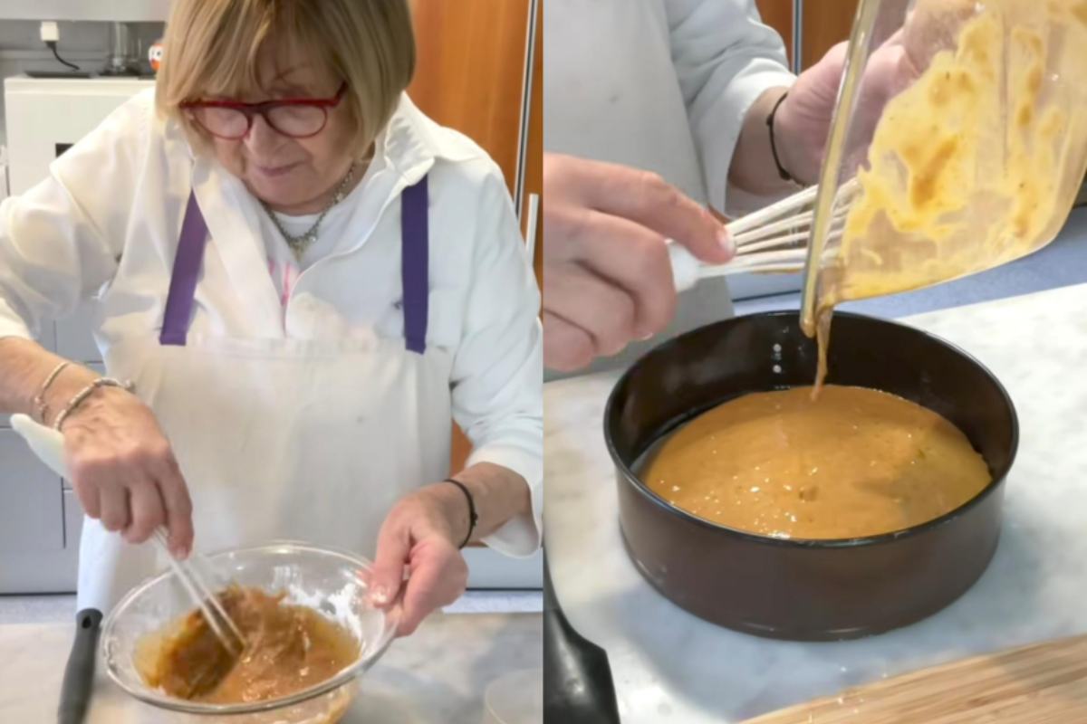 Anna Moroni prepara una torta