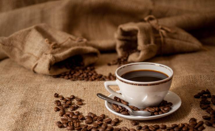 caffè e chicchi di caffè 