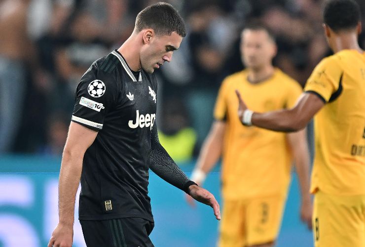 vlahovic contro il borussia dortmund