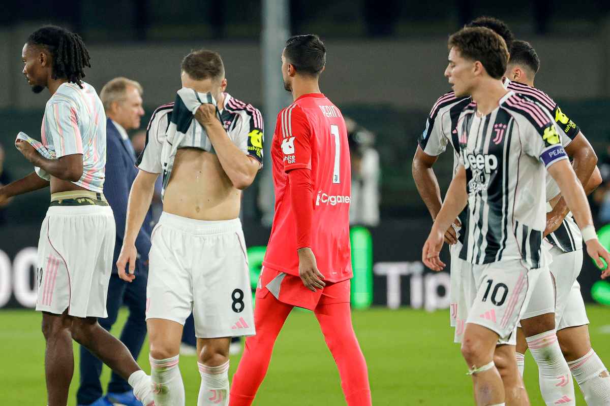 giocatori juventini dopo verona-juventus