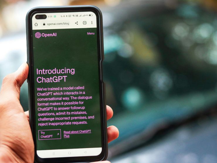 schermata iniziata chatgpt su smartphone