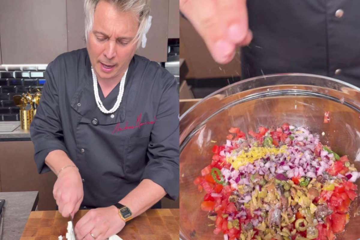 Collage di Andrea Mainaedi e il condimento per la pasta